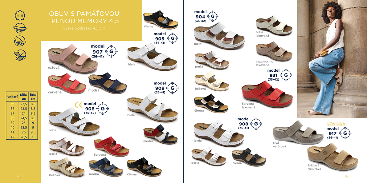 10 Zdravotná obuv LEON s pamäťovou penou Memory 4,5cm