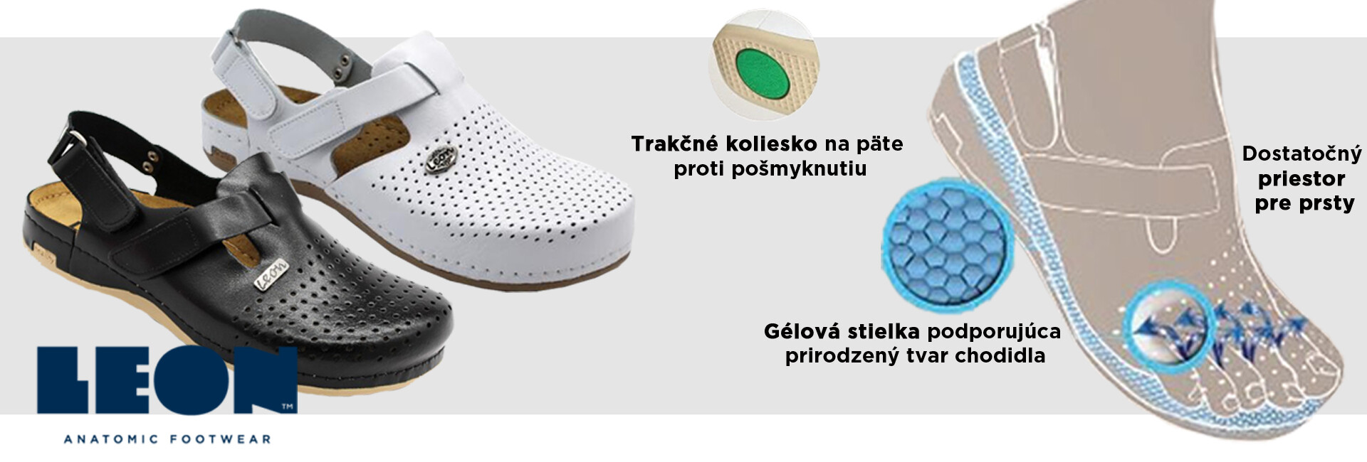 Vlastnosti LEONiek priestor pre prsty