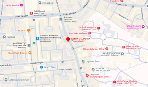 Pracovné odevy na mape