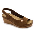 Leon 1132 Zdravotné celokožené sandále na platforme