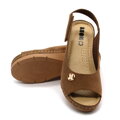 Leon 1132 Zdravotné celokožené sandále na platforme