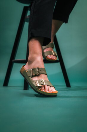 Leon 4014 Dámska korková celokožená obuv s prackou