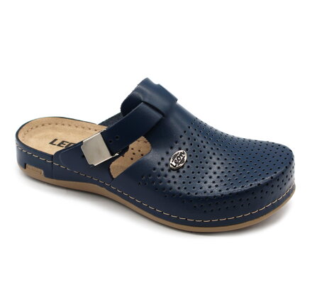 Leon 950 Dámska pracovná celokožená zdravotná obuv modrá