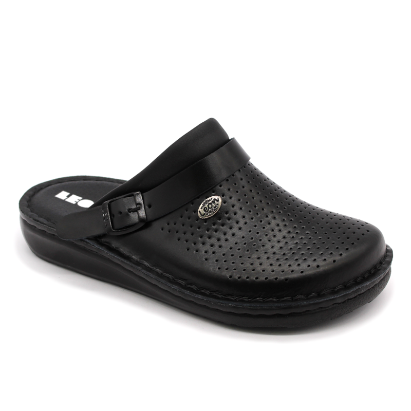 LEON 300M – unisex celokožená zdravotná pracovná obuv, šírka H