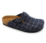 LEON 4260 Dámske zdravotné korkové teplé papuče Modré